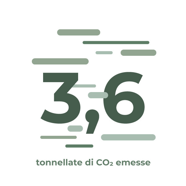 3.6 tonnellate di CO2 emesse